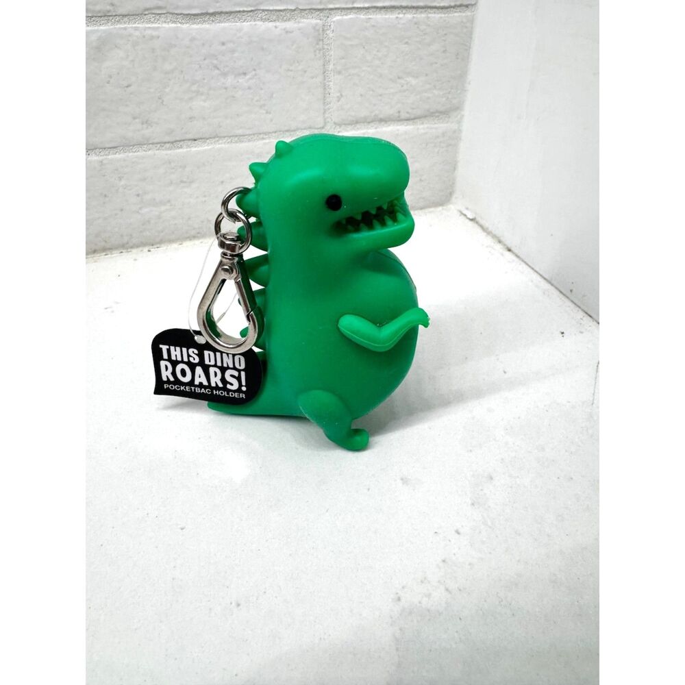 Bath & Body Works PocketBac Silicone Green Dinosaur Sanitizer Cover *NO ROAR* - Picture 2 of 7